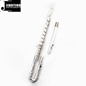 2023 Jingying Music Professional Cupronickel Body Head Joint Overall Silver Plating Alto <span class=keywords><strong>Flûte</strong></span> avec Joint de <span class=keywords><strong>tête</strong></span> incurvé droit - Product Image 2