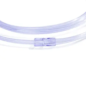 Canule à oxygène nasale adulte en PVC de qualité médicale verte transparente et durable pour les soins personnels