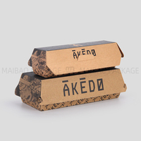 Caja de Embalaje Personalizada para Comida Rápida, Caja para Hamburguesas Desechable, Envase para Papas Fritas para Llevar, Contenedor de Alimentos, Caja Ecológica para Comida para Llevar