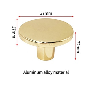 Poignée de tiroir de meuble en alliage d'aluminium Poignée d'armoire et bouton de porte de cuisine Bouton rond Poignée d'armoire en or noir - Product Image 3