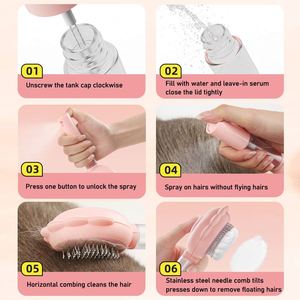 <b>Pet</b> Removal <b>Brush</b> <b>Pet</b> Grooming Comb Cats Self-Cleaning Slicker Cats Hair Remover Cleaning Massage <b>Brush</b> - Product Image 4