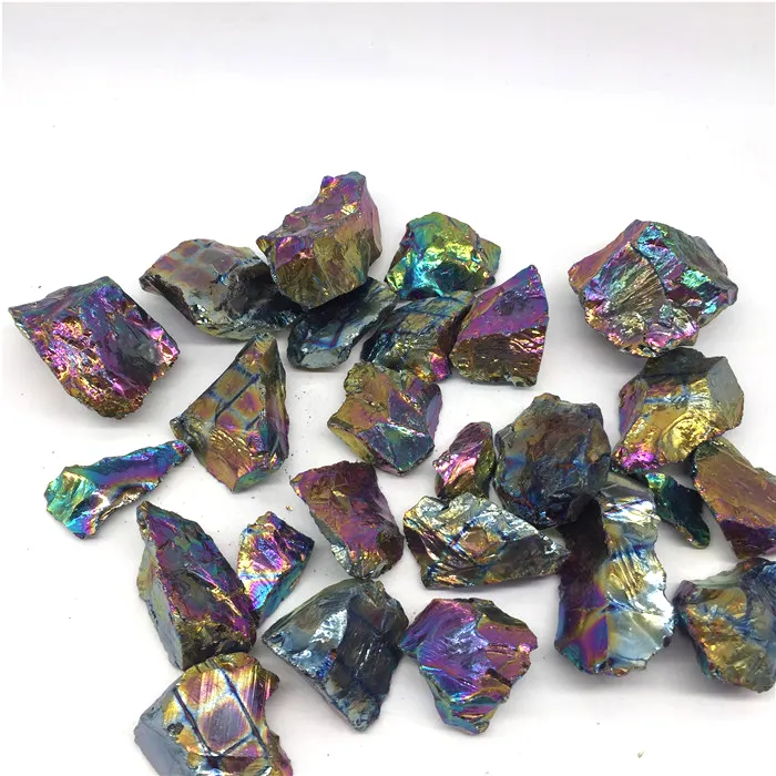 Cuarzo de Aura de Ángel Arco Iris Aura cristal de cuarzo claro racimo brillante materias primas cristales curación piedras