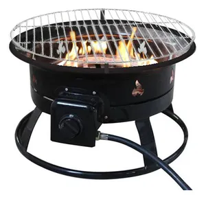 Kingjoy vendita calda Online 19 "Gas propano pozzo del fuoco vendita calda barbecue Grill e riscaldatore griglie a carbone in acciaio giardino all'aperto cortile per tutte le stagioni