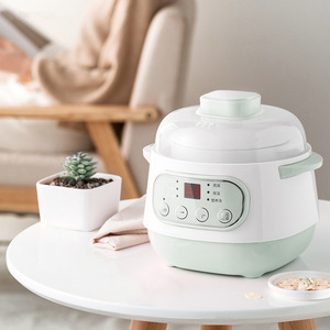 Cuisinière lente électrique portable multifonction 1L avec minuterie numérique, contrôle numérique, en plastique et céramique, pour la cuisson vapeur, la soupe de nid d'oiseau, les femmes enceintes, sous vide - Product Image 3