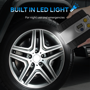 Richtek tragbare DC12V 120W 100psi elektrische Reifen füll pumpe Digital anzeige LED-Leuchten Fast Inflation Kunststoff kompressor - Product Image 4