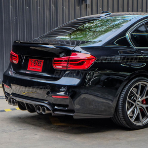 Difusor de Parachoques Trasero Estilo Fibra de Carbono Negro Brillante F30 para Serie 3 F30 Sedán F31 Wagon 320i 325i 330i 335i M Sport 2012-2018 - Product Image 4