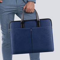 Maletín para Portátil de Tela Oxford con Cierre, Bolsa de Trabajo, Portafolio, Bolsa de Oficina para Hombre, Bolsa de Fin de Semana, Bolsa para Abogado