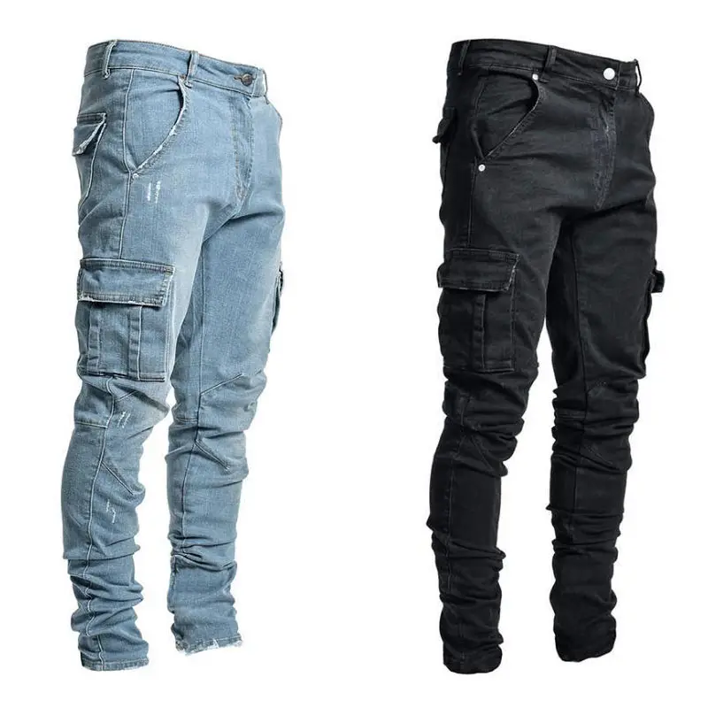 Design Custom Mens Clothing Jeans Hombre Pantalon Cargo Pants Stacked Skinny Denim Homme Plus Size Trousers Men Jeans For Men