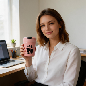Custom Logo Factory Direct Stainless Steel Cup 420ml Insulated <b>Bottle</b> Mini Portable Business Coffee Cup with Straw - Product Image 2