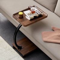 Table basse convertible et mobile BURAN BR-0805 en bois, style moderne et minimaliste, avec espace de rangement, sans assemblage, pour salon, chevet ou coin.