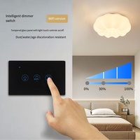 Appareils Domestiques Intelligents, Interrupteur Wifi Noir 3 Gangs avec Ligne Neutre, Compatible avec Google Home, Interrupteur Intelligent Tuya