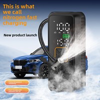 New Arrival Portable Mini Electric Wireless LED Emergency Car Tire Inflator air Pump with Digital Display