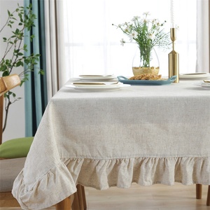 Phong Cách Châu Âu Đồng Bằng Hoa Hình Chữ Nhật Ren Bàn Cà Phê Trang Trí Tùy Chỉnh Linen Nhà Bảng Vải// - Product Image 5