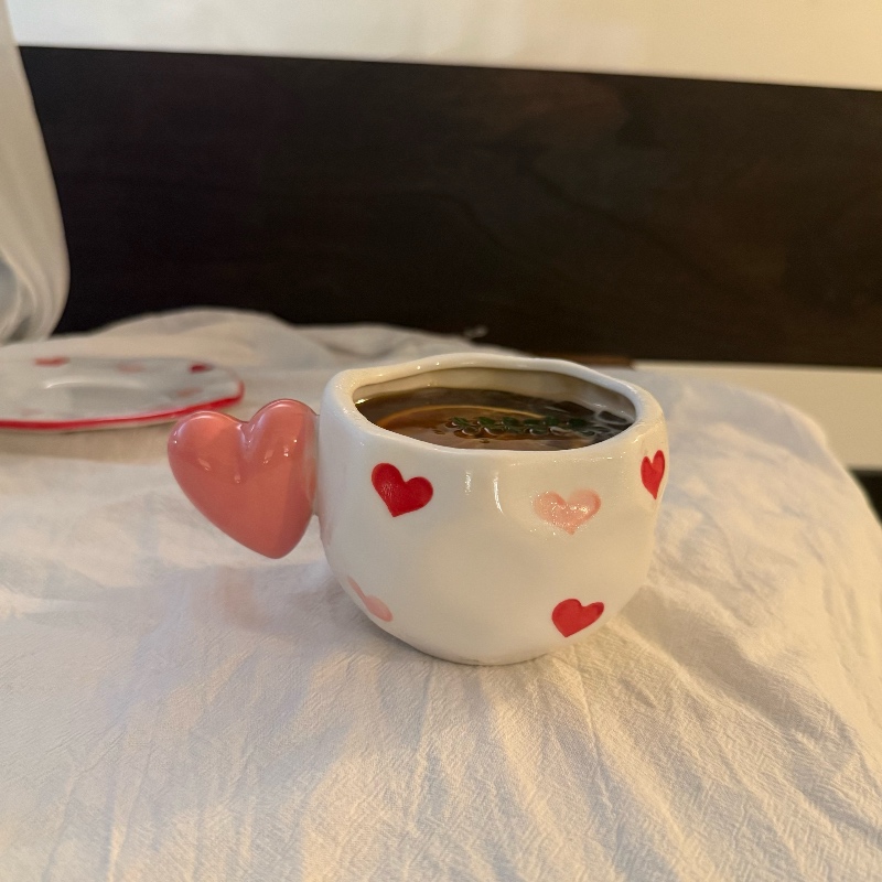 Pink handle  single cup 300ml