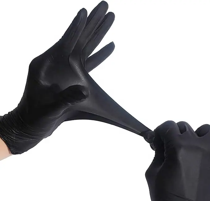 100 teile/schachtel schwarze Pulver-freie Nitril-Wegwerf handschuhe für Haushalts reinigung