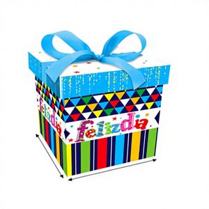 Petite boîte cadeau pliable avec ruban pour les célébrations et les fêtes - Product Image 1