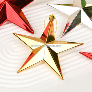 Estrella de Cinco Puntas de Plástico de Alta Calidad al por Mayor, Irrompible, Estilo Europeo, Colores Personalizables, para Árbol de Navidad y Decoración del Hogar - Product Image 4