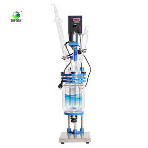 1L mini glass reactor compact chemical reactor for laboratory test runs - Product Image 5