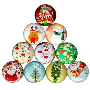 Customised 3D Round Cute Personalized Crystal Glass Photo Fridge Magnets Decor Magnetic Stickers Tourism Souvenirs Decoration