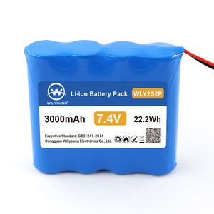 Лидер продаж: литий-ионный аккумуляторный блок <span class=keywords><strong>18650</strong></span> 7.4V 2S2P, сертифицированный KC BIS UL CB CE, емкостью 2400мАч, 3000мАч, 4000мАч, 4400мАч, 5200мАч, 6800мАч - Product Image 2