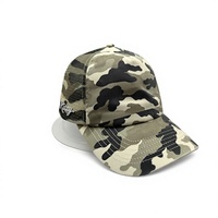 Gorra de Béisbol Personalizada de 6 Paneles con Bordado de Camuflaje Americano, Estilo Hip Hop, de Ala Ancha y Plana, Unisex, para Verano