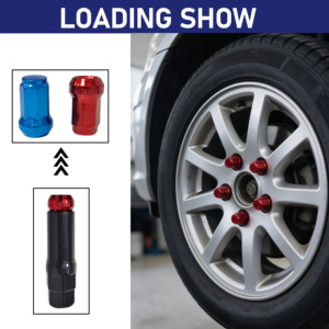 Écrous de sécurité <span class=keywords><strong>antivol</strong></span> à tête conique surélevée pour jantes de course et de tuning, compatibles avec toutes les voitures - Product Image 6