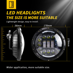 Foco led antiniebla de 7 pulgadas, 60W, 4 modos de luz, lámpara de conducción, Faro de ojo de Ángel para motocicleta, accesorios Wrangler para motos - Product Image 4