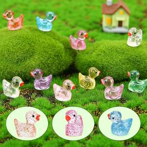 240 pièces Canards colorés Miniatures Animaux en vrac Accessoires de paysage Aquarium Maison de poupée Jardin féerique Décorations - Product Image 2