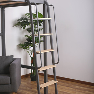Yu Min <b>Bunk</b> <b>Bed</b> HB-06 With Iron Mesh Fence Dark Gray For Dormitory Bedroom - Product Image 2
