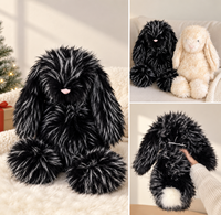 En gros, Peluche Lapin à Poils Longs Édition Limitée JC, Version Haut de Gamme, avec Base Lestée, Luxe Gothique, Cadeau de Noël