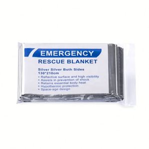 Équipement de survie pour le camping en plein air : Couverture thermique isotherme multi-spécifiques pour animaux, couverture de secours en feuille d'aluminium - Orange et rouge personnalisée - Product Image 2