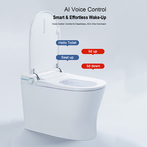 Inodoro de Diseño Moderno Multicolor con Pantalla HD, Sanitario Inteligente de Cerámica, Montado en el Suelo, Automático y Alargado - Product Image 3