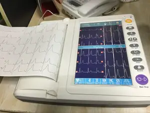 JM-8122 저렴한 비용 휴대용 12 채널 10 인치 터치 스크린 심전도 분석기와 ECG 레코더 ECG 기계