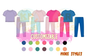 KERUI-Shirt and Short Set Cheap Pant Suits Children Half Sleeve Suit Boy and Girl Two Piece Sets - Product Image 4