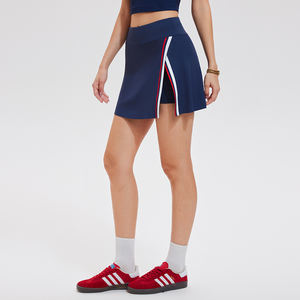 กระโปรงกางเกงผู้หญิงสำหรับเต้น กระโปรงออกกำลังกาย ชุดวอร์มเอวสูง กระโปรงเทนนิสผ่าข้าง น้ำหนักเบา - Product Image 1