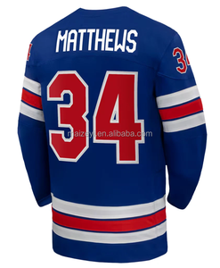 Melhor Qualidade Costurada 2026 Equipe dos EUA Personalizável # 19 Matthew Tkachuk # 43 Quinn Hughes # Camisa de Hóquei no Gelo 34 Auston Matthews - Product Image 2