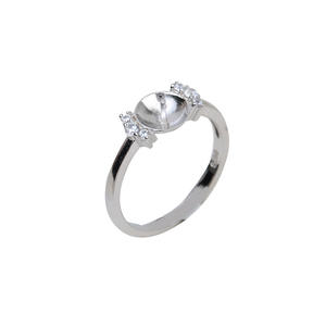 Anillo Ajustable de Plata S925 para Mujer, con Perla Natural, Accesorio de Moda DIY con Soporte Vacío, Producto Semiterminado 150 - Product Image 5