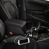 Boîte d'accoudoir en cuir pour voiture VW Jetta Santana VA3 Skoda Rapid, version taxi, remplacement de la console centrale