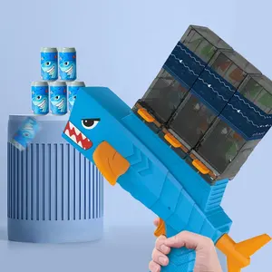 <span class=keywords><strong>Pistolet</strong></span> à catapulte pour enfants, puzzle interactif parent-enfant, jouet requin, <span class=keywords><strong>pistolet</strong></span> jouet ABS avec boule collante en tissu et 3 cartouches - Product Image 1