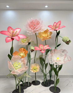 Lot de fleurs artificielles géantes (fragondes, roses, <span class=keywords><strong>lotus</strong></span>) à toucher réel, pour mariages et événements - Product Image 4