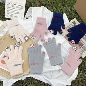ถุงมือกันหนาวสำหรับผู้หญิงของพาเนียถุงมือผ้าฝ้ายแบบหนาบุขนแกะแบบหนาห้านิ้วที่ใช้งานร่วมกับหน้าจอสัมผัสได้ - Product Image 1