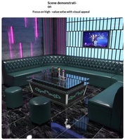 Ensemble de meubles de restaurant en bois massif pour bar KTV, salle de karaoké, cabine privée, hôtel, boîte de nuit, restaurant, canapé d'angle et table basse