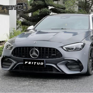 Заводская распродажа, автомобильный Широкий обвес для Mercedes Benz C Class W206, обновленный широкий 1:1 C63 AMG комплекты переднего заднего бампера - Product Image 3