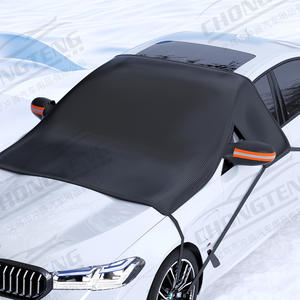 Cubierta de nieve para parabrisas de coche de tela Oxford, ganchos magnéticos, doble capa, impermeable, protección invernal para el cristal delantero - Product Image 1