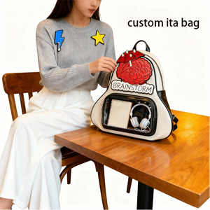 Mochila ITA de Diseño Personalizado con Panel Transparente y Placa de Exhibición para Muñecas con Contorno Único - Product Image 4