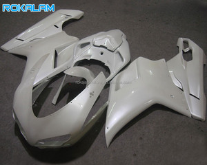 Carenados Blancos Perla Completos para <span class=keywords><strong>Ducati</strong></span> 1198 1098S 2007 2008 2009 2010 2011 <span class=keywords><strong>1098</strong></span> 848 07 08 09 10 11, <span class=keywords><strong>Carenado</strong></span> Deportivo de Repuesto - Product Image 1