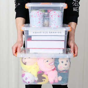 Boîte de rangement transparente en plastique <span class=keywords><strong>pour</strong></span> vêtements, organisateur empilable clair, conteneur de protection saisonnière <span class=keywords><strong>pour</strong></span> armoire et placard - Product Image 3