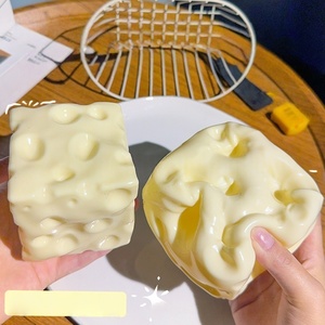 Simulated Food <b>Powder</b> <b>Cheese</b> Squeezing Silicone Soft Toy Fun Giant Stress Relieving Party Gift Unisex 14 Years - Product Image 4
