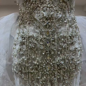 Lsjj115 Robe de mariée élégante sirène entièrement ornée de perles et de cristaux, robe de mariée couture perlée pour femme africaine Jancember - Product Image 3