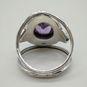 Elegant Handmade Amethyst <b>Ring</b> Adjustable Gemstone Jewelry for Women Featuring Polished <b>Crystal</b> Stone Design for Gifting - Product Image 3